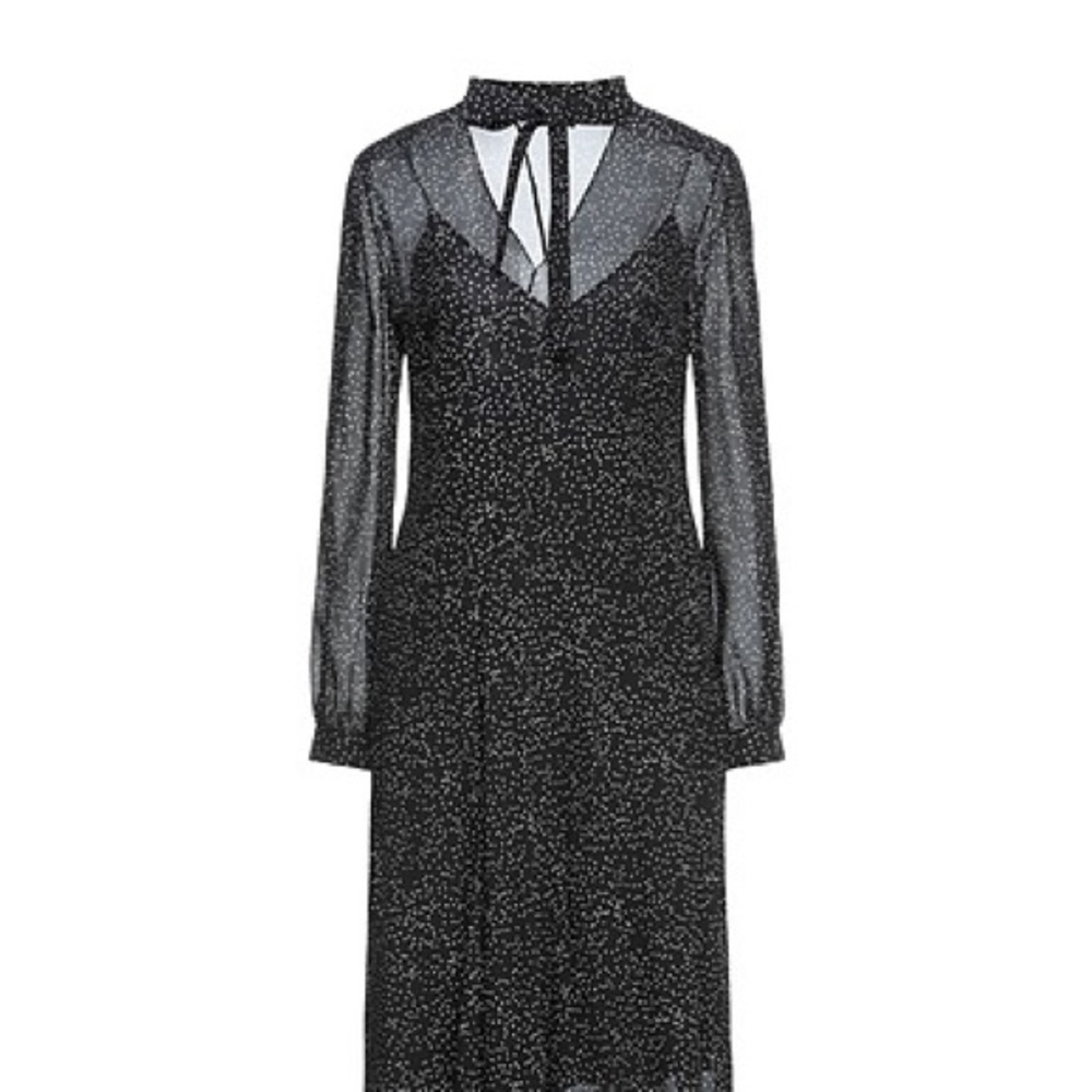Theory Tie Neck Drape Dress NWT